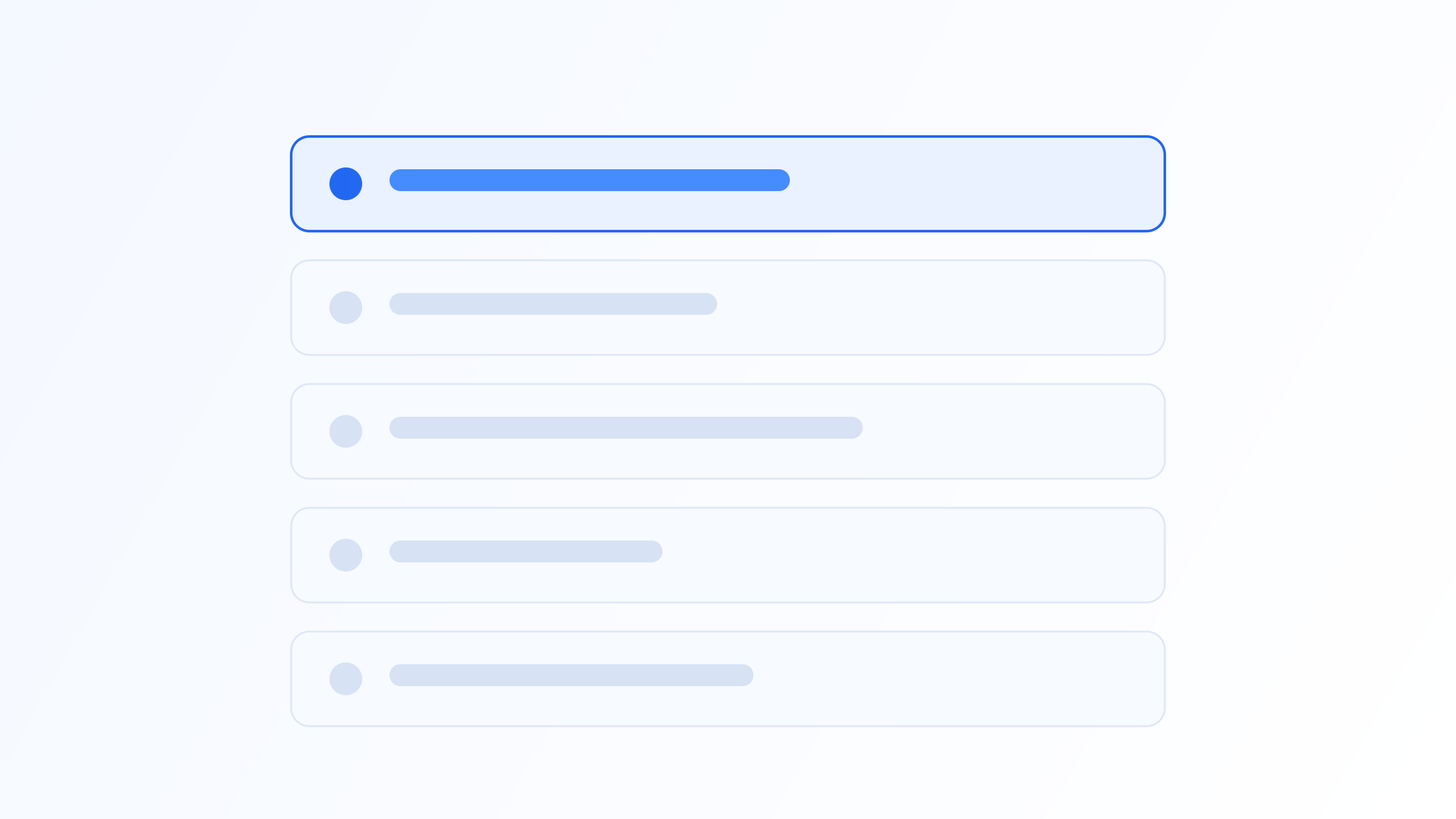 Abstract illustration of an organized playlist list